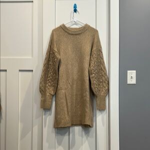 Women's Tan Sweater Dress